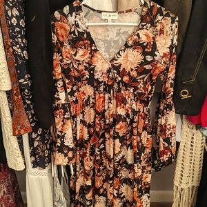 Puff Sleeve Floral Baby doll Dress